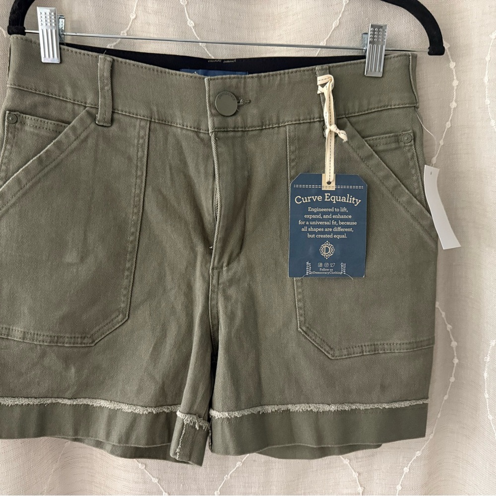 Democracy Olive Cargo Shorts
